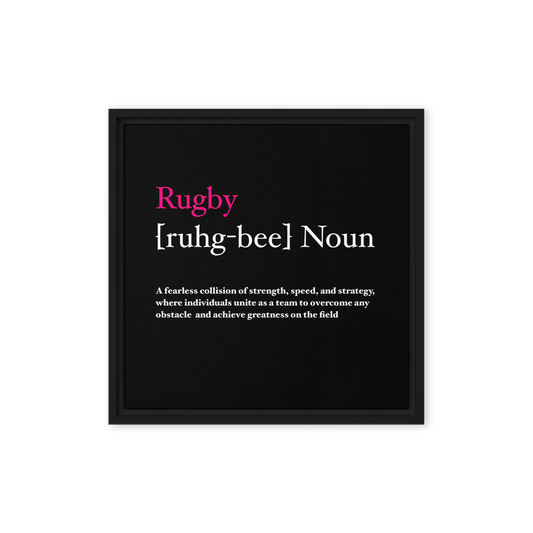 Rugby Definition- Framed canvas
